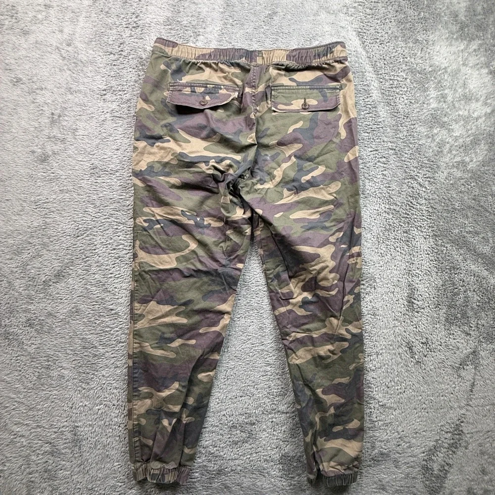 GAP Mens Camo Utility Joggers M Tapered Leg Stretch Cotton Drawstring Waist